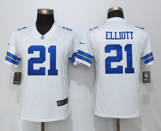 2016 Womens Dallas cowboys 21 Elliott White Nike Limited Jersey